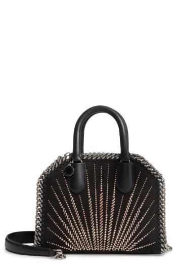 Stella Mccartney Mini Falabella Faux Leather Box Satchel - Black