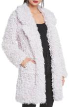 Women's Willow & Clay Faux Fur Coat - Purple