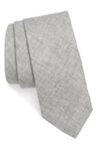 Men's 1901 Bedell Solid Cotton Tie, Size - Grey