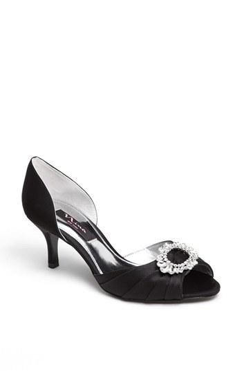 Women's Nina 'crystah' Embellished Satin Pump M - Black