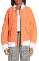 Women's Mm6 Maison Margiela Lace Trim Track Jacket Us / 42 It - Orange
