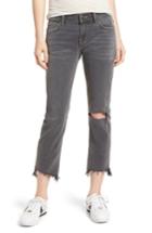 Women's Current/elliott The Cropped Straight Leg Jeans - Grey