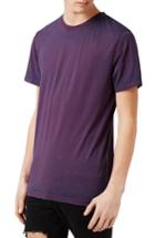 Men's Topman Burnout Longline T-shirt - Purple