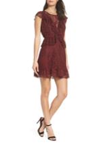 Women's Bb Dakota Shaken Ruffle Lace - Burgundy