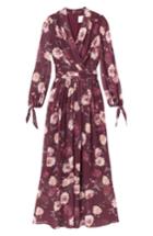 Women's Gal Meets Glam Collection Georgia Chiffon Maxi Dress (similar To 14w) - Burgundy