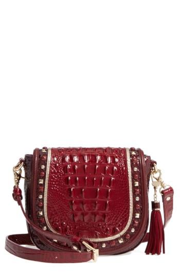 Brahmin Sonatina Mini Sonny Leather Crossbody Bag - Red