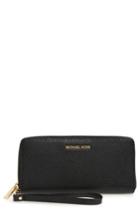 Women's Michael Michael Kors 'mercer' Leather Continental Wallet - Black