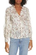 Women's Rebecca Taylor Kyla Fleur Ruffle Blouse - Ivory