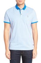 Men's Ted Baker London Kule Spot Print Polo (xl) - Blue