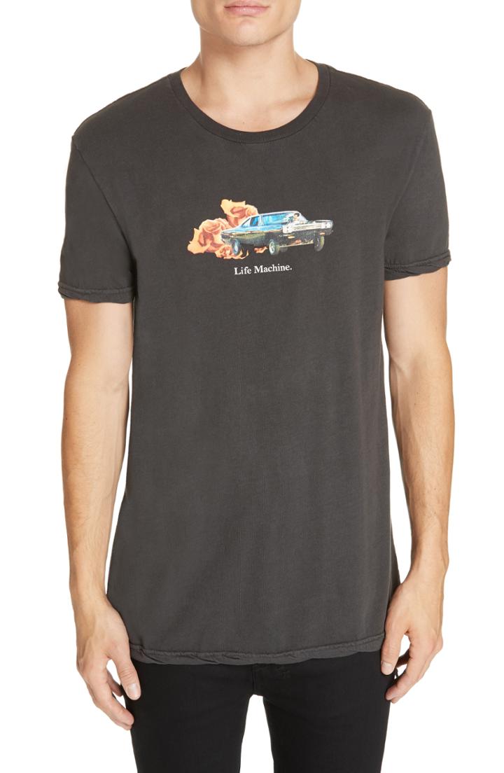 Men's Ksubi Life Machine Graphic T-shirt, Size - Black