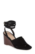 Women's Topshop Whirl Cross Strap Wedge .5us / 38eu - Black