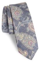 Men's Nordstrom Men's Shop Bradford Paisley Skinny Tie, Size - Blue