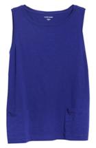 Women's Eileen Fisher Short Organic Cotton Shell, Size - Blue