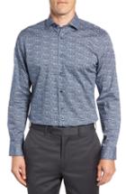 Men's 1901 Trim Fit Floral Dress Shirt .5 - 32/33 - Blue
