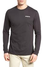Men's Patagonia P-6 Logo Organic Cotton T-shirt, Size - Black