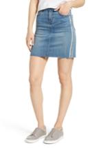Women's Sam Edelman The Jenny Metallic Stripe Denim Miniskirt - Blue