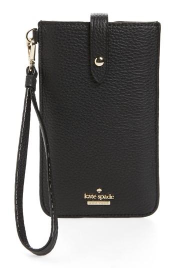 Kate Spade New York Leather Smartphone Wristlet - Black