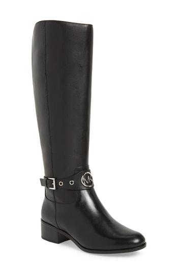 Women's Michael Michael Kors Heather Knee High Boot .5 Regular Calf M - Black