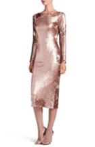 Women's Dress The Population Emery Scoop Back Reversible Sequin Body-con Dress - Pink