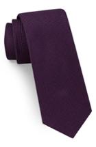 Men's Ted Baker London Solid Skinny Silk Tie, Size - Purple