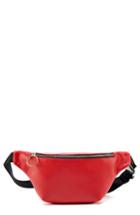 Like Dreams Faux Leather Belt Bag - Red