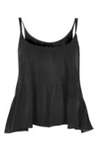 Women's Topshop Peplum Camisole Us (fits Like 0-2) - Black