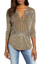 Women's Lucky Brand Bandana Print Tee - Green