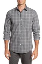 Men's Nordstrom Men's Shop Smartcare(tm) Regular Fit Plaid Sport Shirt - Grey