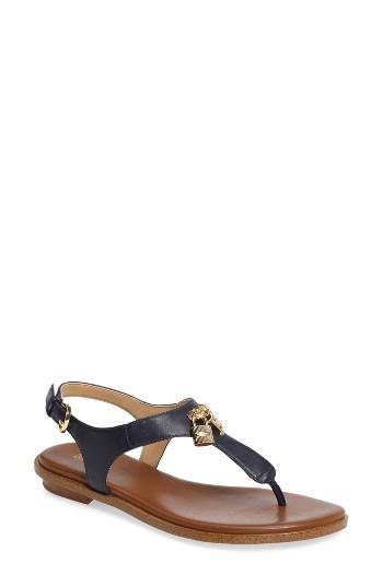 Women's Michael Michael Kors Suki T-strap Charm Sandal M - Blue