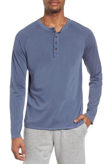 Men's M.singer Long Sleeve Henley - Blue