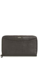 Women's Skagen Leather Continental Wallet - Black