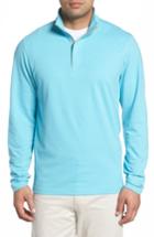 Men's Cutter & Buck Hewitt Quarter Zip Pullover - Blue/green