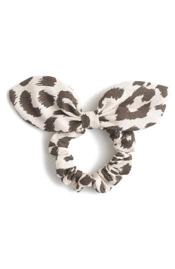 Women's J.crew Lana Leopard Print Bow Hair Tie