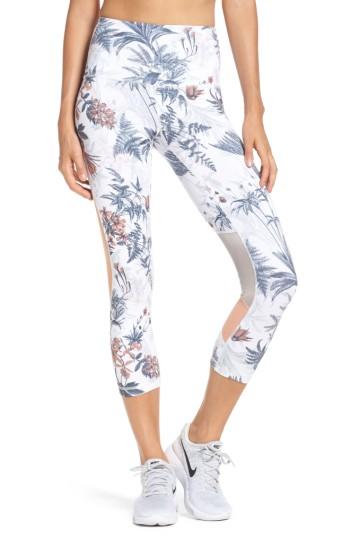 Women's Zella Defy High Waist Crop Leggings - White