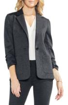 Women's Vince Camuto Ruched Sleeve Ponte Blazer - Blue