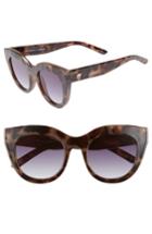 Women's Le Specs Air Heart 51mm Cat Eye Sunglasses - Volcanic Tortoise