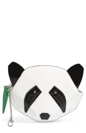 Women's Nordstrom Panda Faux Leather Coin Purse - White