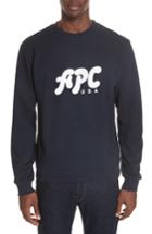 Men's A.p.c. New Logo Crewneck Sweatshirt - Blue