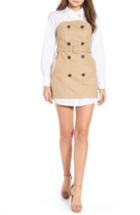 Women's English Factory Trench Style Cotton Poplin & Twill Dress - Brown