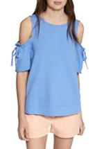 Women's Sanctuary Crosby Cold Shoulder Sweatshirt, Size - Blue