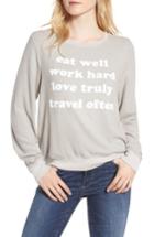 Women's Dream Scene Eat Well Sweatshirt, Size - Grey