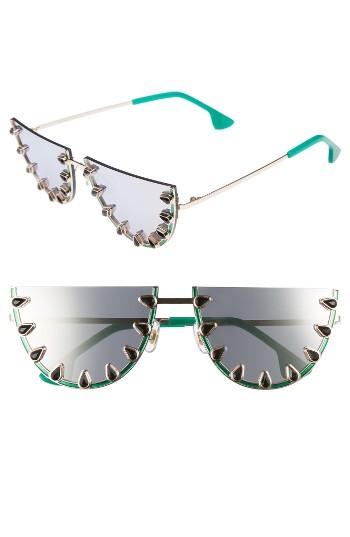 Women's Alice + Olivia Palm Canyon 63mm Watermelon Half Rim Sunglasses -