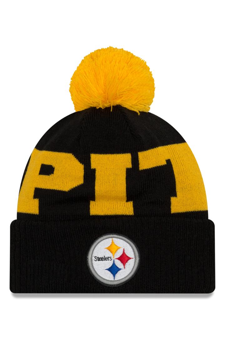 Men's New Era Cap Nfl Pom Beanie - Black