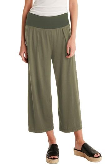 Women's Michael Stars Crop Wide Leg Pants - Green