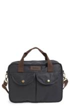 Men's Barbour 'longthorpe' Waxed Canvas Laptop Bag - Blue