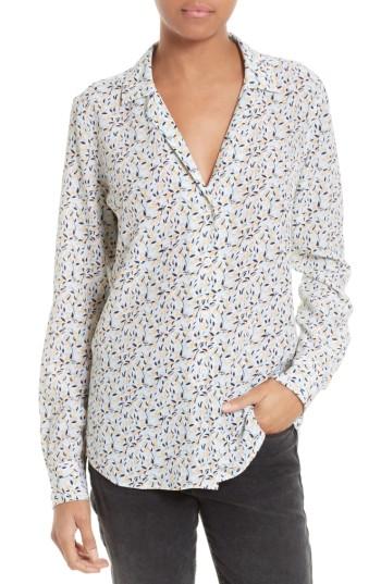 Women's Equipment Adalyn Print Silk Blouse - White