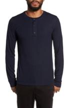 Men's Vince Ribbed Henley, Size - Blue