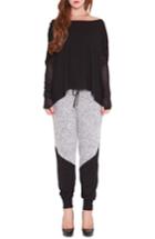 Women's Olian 'willow' Maternity Jogger Pants - Black