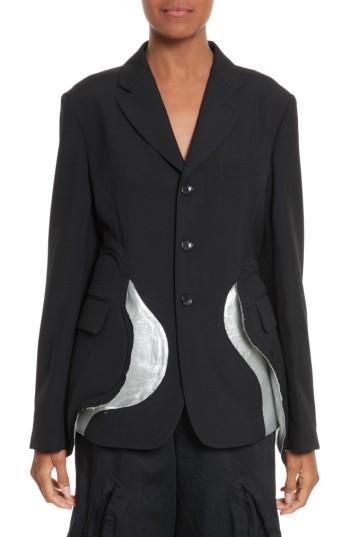 Women's Comme Des Garcons Cotton Jacket - Black