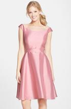 Women's Alfred Sung Dupioni Fit & Flare Dress - Pink
